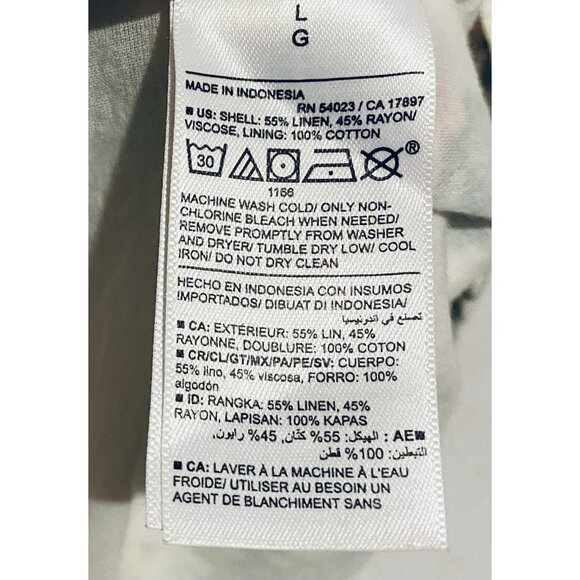 Old Navy Wrap Dress Womens Large Floral Puffy Sleeve Mini Cottagecore Picnic - Picture 7 of 7